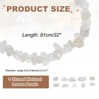 32 Inches 5-8mm Natural Chip Gemstone Strand Chips  silver White 