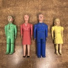 Vintage Renwal Dollhouse Doll Family Father 44  Mother 43  Daughter 41  Son 42
