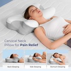 Soft Support Cervical Pillow For Neck Pain   All Sleepers Ergonomic Memory Foam