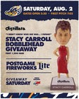 Akron Rubberducks  major League Mrs Dorn  Stacy Carroll Bobblehead 8-2-25 Sga