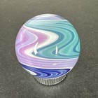 Contemporary Handmade Art Glass Marble  98  Swirl Mib Blue Pink Purple Shades