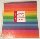 Nos 1980 s Vintage Rainbow Stripes Gift Wrap Paper Current Inc 