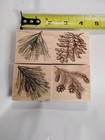 Lot Of 25 Nature Themed Wood Mounted Rubber Stamps  Mostly Stampin  Up Brand