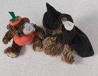 Ty Attic Treasures Halloween Plush Bears Peter Pumpkin And Esmerelda Witch