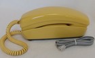 Western Electric Yellow Trimline Telephone Desk Touch Tone Phone Works