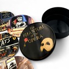 Vtg 1986 Phantom Of The Opera  Cats Broadway Theater Lacquerware Box Coaster Set
