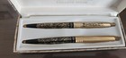 Arpege Chanel No 5 14k Gold Filigree Ballpoint Pen Set In Box Vintage