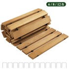 Outdoor Wooden Garden Pathway Weather-resistant Non-slip Patio Straight Walkway