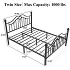 Metal Bed Frame Twin Full Queen Size With Headboard And Footboard