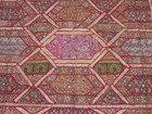 Huge Magenta India Wall Hanging Handmade Vintage Beaded Textile Tapestry 88 