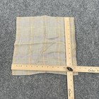 Robert Talbott Pocket Square Mens One Size Beige 100  Linen Plaid Pattern Italy