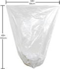 33 Gallon Clear Trash Can Liners - 33  X 40  - High Density Garbage Bags - Case 
