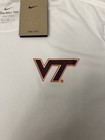 New With Tags Nike Virginia Tech Hokies Dri Fit White Shirt Medium Free Shipping