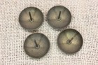 4 Old Large Brass Tacks 1    Dia Patina Spots Round Head Vintage Furniture Feet
