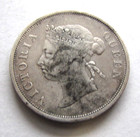Straits Settlements Km13 50 Cents 1898 Vf  Light Dark Tarnish Obverse 