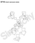 Sewing Pattern Sew 14  Stuffed Animal - Soft Plush Toy Teddy Bear Dog Cat - 8716