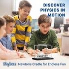 Newton s Cradle Pendulum Balance Balls - 7 Beads Black Kinetic Motion Toy