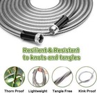 Lightweight Stainless Steel Metal Garden Water Hose Pipe 25 50 75 100ft Flexible
