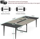 8ft Conference Table  94 48l X 47 21w X 29 52h Inches Boat Shaped Meeting Table