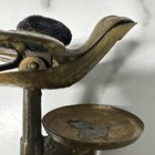 Antique Victorian Brass Bird Sewing Table Clamp Pin Cushion Quilting Vintage