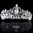 Princess Austrian Bridal Crystal Wedding Hair Tiara Crown Prom Veil Headband Us
