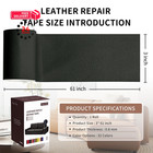 Leather Repair Patch Tape  Black 3 X 61 Inches Self 3 X 61 Inches 