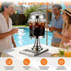 2 2 Gallon Beverage Dispenser With Ice Core Stainless Steel Cold Drink Dispenser