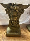 Antique Bronze Navy Eagle Sword Sea Ship Anchor Statue Bookends-very Heavy