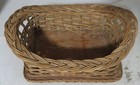 Vintage Handmade Basket C 1949 Nice Weave Patterns Rectangle Antique Rare Find