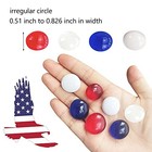 90 Pieces Red Blue White Glass Gemstone Beads Patriotic Vase Fillers Color B