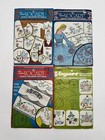 Vtg Vogart Repeat Transfer Patterns - Lot Of 4  Crewel Embroidery Or Painting