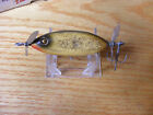 Vintage Original Wooden Heddon Sos 140 Glass Eye 2 Piece Rig Silver Scale In Box