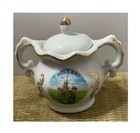 Vintage Souvenir From Michigan With Picture Of Holland Sugar Dish With Lid