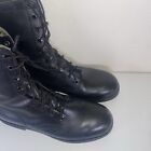 Vintage Military Combat Boots Mens 12 R Vietnam Leather 70s Gi Black Vibram Lace