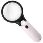 50x Magnifying Glass Handheld Magnifier 3 Led Light Reading Lens Jewelry Loupe
