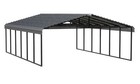 Arrow Carport 20 Ft  X 29 Ft  X 9 Ft  Charcoal