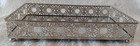 Vanity Mirror Tray Ball Feet Dresser Perfume Makeup Jewelry Silver Tone Filagree