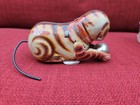 Vintage Blic Tin Wind Up Toy Rolling Cat With Ball Original Box Key Works