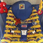 Vintage Fisher Price Take Along Travel Swing Tested   Works  Butterfly Folding