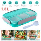 Bento Box Adult Lunch Box 4 Compartments Containers For Adults Kids With Utensil