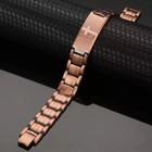 Men s Copper Plated Cross Magnetic Bracelet Double Row Magnet Link Chain