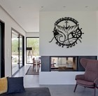 Personalized Whale Metal Sign  Nautical Wall Art  Beach Bar Decoration Home