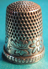  1240 Flowers   Leaves  Sterling Silver  Thimble - Simons Bros Co  size 9 