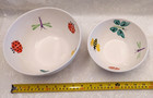 Set Of 2 At Home International Trish Richman Hug Bug Colorful Ceramic Bowls