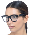 Gucci Eyeglasses Gg0958o 004 Shiny Black With Gold Accents Authentic Frame 52-18