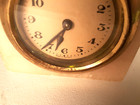 Vintage German Alarm Clock  Onyx Case  Nice Looking  Running