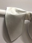 Handmade Oversized White Satin Bow Tie Vintage Style 70 s Wedding Prom