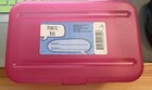 Staples Plastic Pencil Boxes  New-clear-teal-blue And Pink