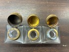 Vintage Brass 3 Glass Insert Inkwell