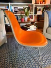 Vintage Mcm Herman Miller Eames Fiberglass Chair Upholstered Mid Century Modern